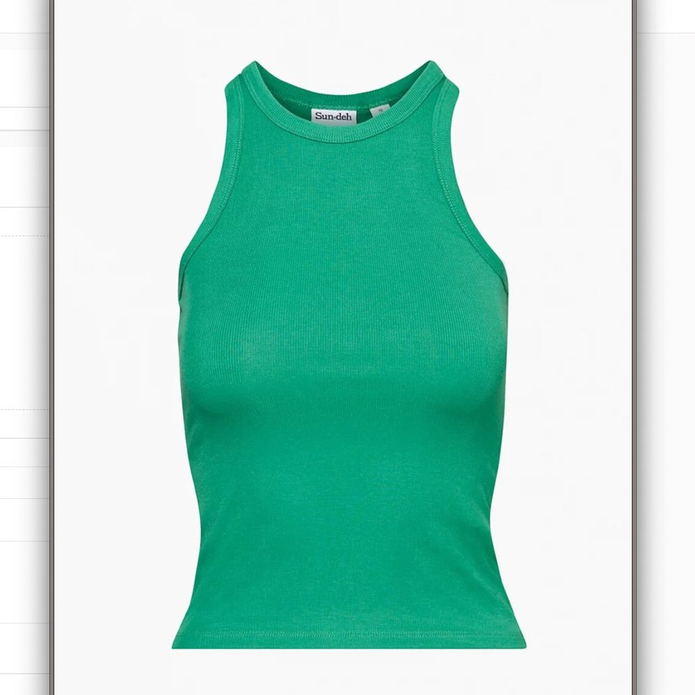 Aritzia :: Sunday Best SinchSeamless™ Rib Crew Tank in Nature Green